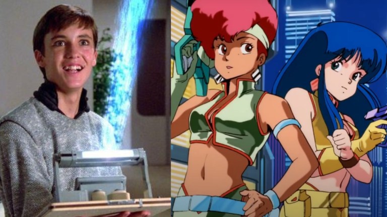 Star Trek's Wesley Crusher alongside Dirty Pair's Kei and Yuri.